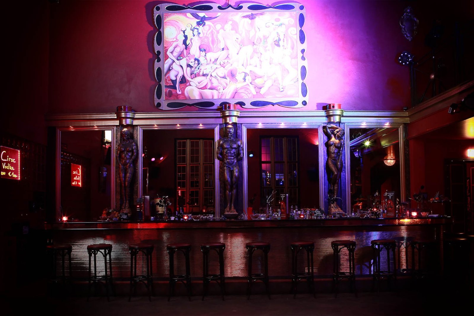 Bar by night
